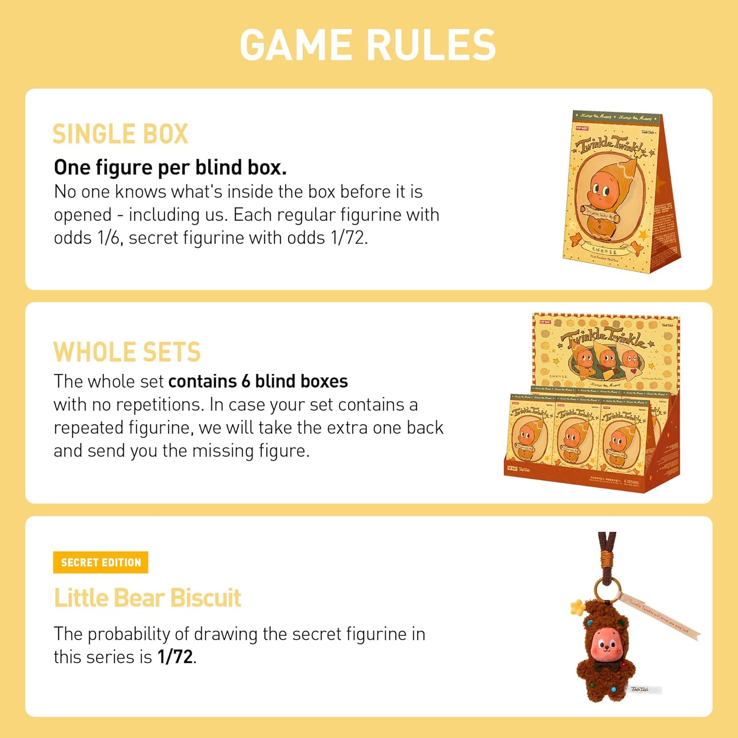 Twinkle Twinkle Savor the Monment Series-Fresh-Baked Mini Cookies Plush Pendant Blind Box, Gift for Holidays, Boys and Girls-Single box