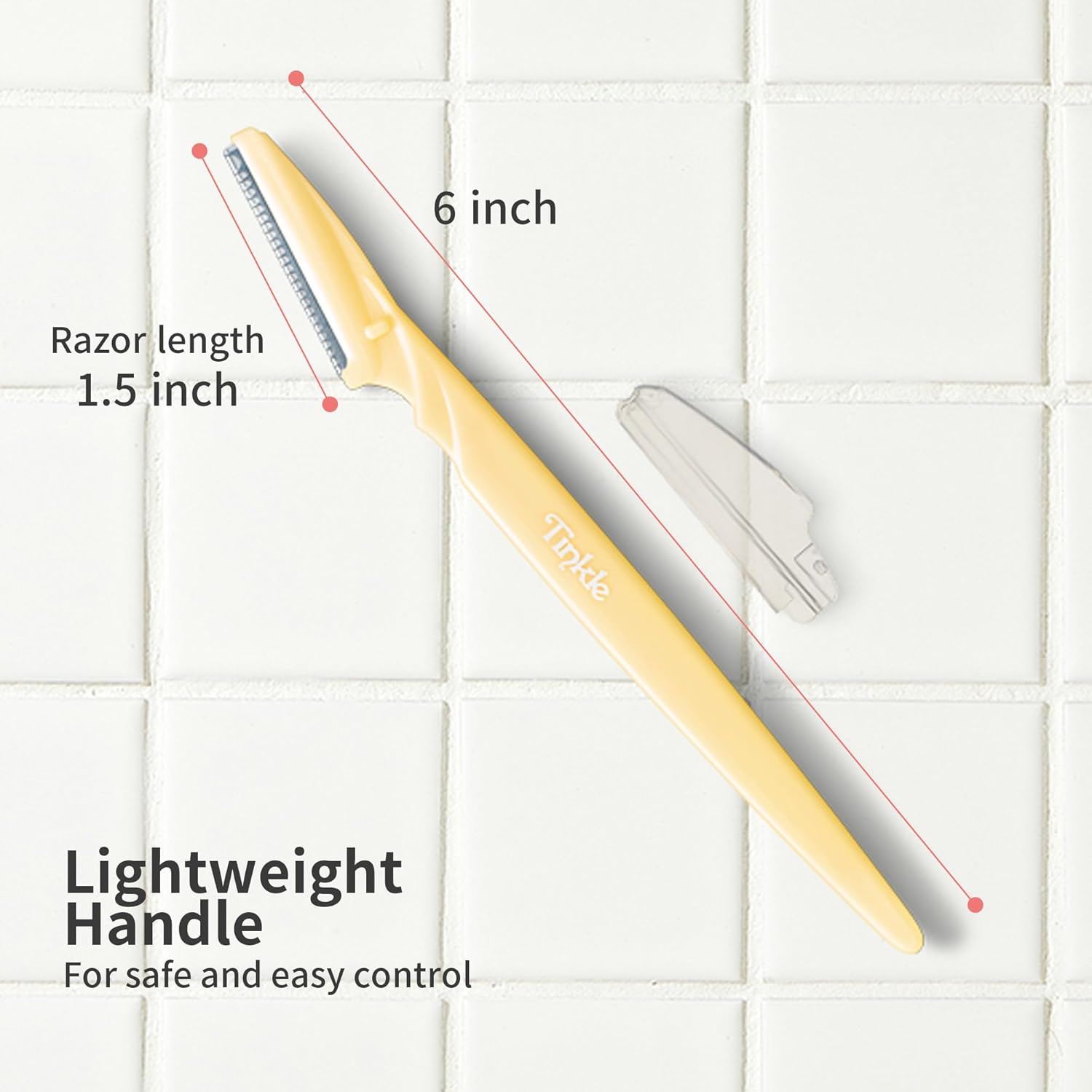 Tinkle Dermaplaning Tool 12ct, Dermaplane Razor for Women, Safe and Easy Peach Fuzz Remover, Eyebrow Trimmer with Protective Cover (4 Packs of 3)